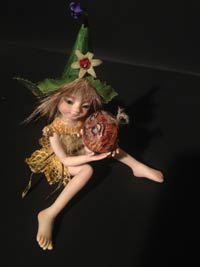 Ooak Baby Fairie Pixie Malika and the sweet Chestnut